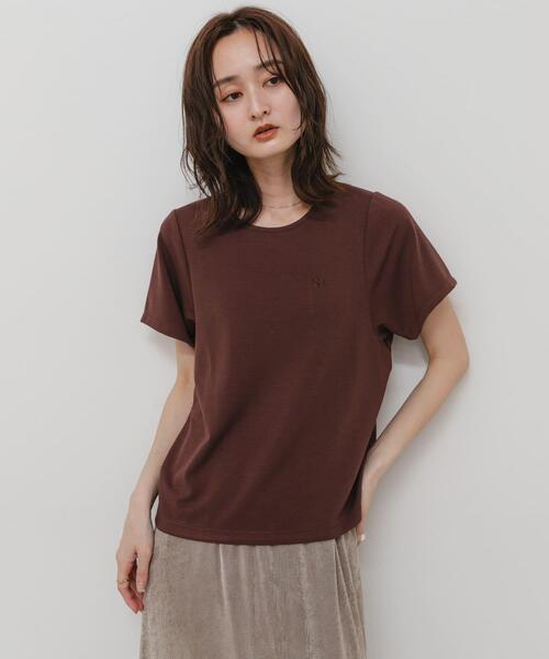 SENSE OF PLACE by URBAN RESEARCH（センスオブプレイスバイアーバンリサーチ）の「汗ジミ防止コクーンスリーブクルーネックTシャツ（Tシャツ/カットソー・レディース・オフホワイト/ブラック/ベージュ・ONE）」の21枚目の写真