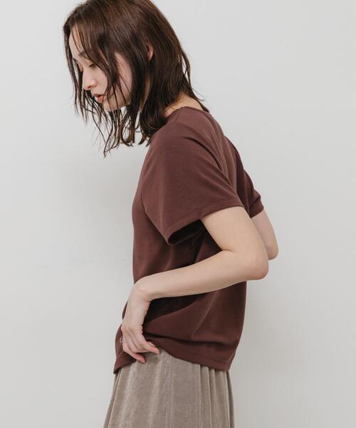 SENSE OF PLACE by URBAN RESEARCH（センスオブプレイスバイアーバンリサーチ）の「汗ジミ防止コクーンスリーブクルーネックTシャツ（Tシャツ/カットソー・レディース・オフホワイト/ブラック/ベージュ・ONE）」の22枚目の写真