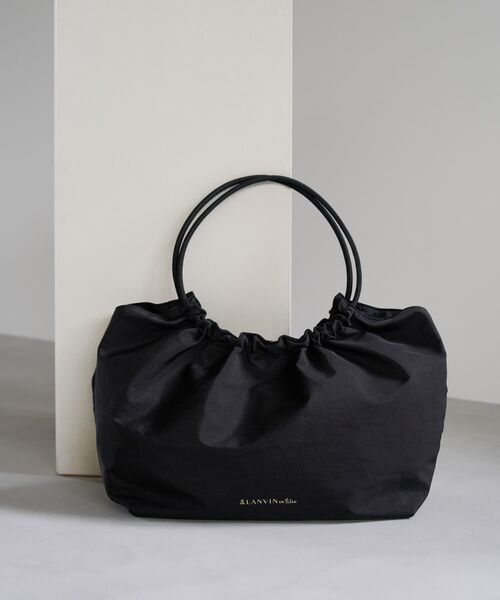 LANVIN en Bleu(ランバンオンブルー)の「ギャザートートバッグ(トートバッグ・レディース・ネイビー/カーキ/ブラック/ライトカーキ・FREE)」の2枚目の写真