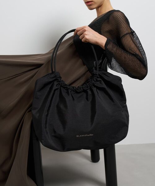 LANVIN en Bleu(ランバンオンブルー)の「ギャザートートバッグ(トートバッグ・レディース・ネイビー/カーキ/ブラック/ライトカーキ・FREE)」の8枚目の写真