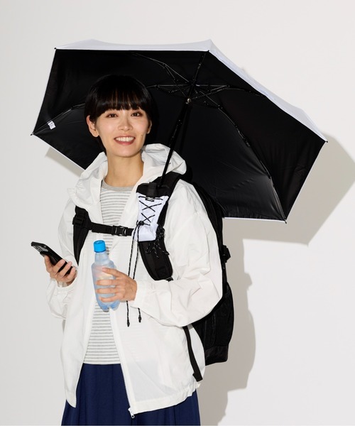 MIZUNO(ミズノ )の「遮光100% 遮熱 晴雨兼用 折りたたみ日傘 ハンズフリー(折りたたみ傘・レディース・ホワイト/ダークブルー/ブラック/グレー・FREE)」の11枚目の写真