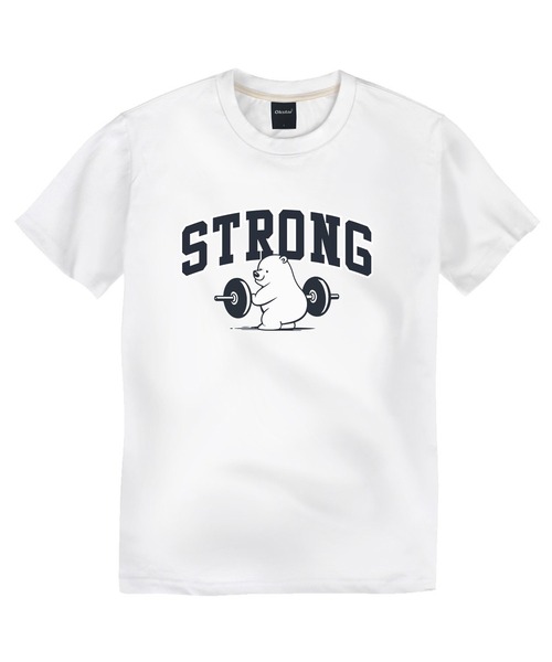 OKSTAR（オクスター）の「ライトコットン30番手ストロングクマ半袖Tシャツ（Tシャツ/カットソー・レディース・ブラック/ホワイト・2XL/LARGE/X-LARGE/MEDIUM/SMALL/4XL/3XL）」の2枚目の写真