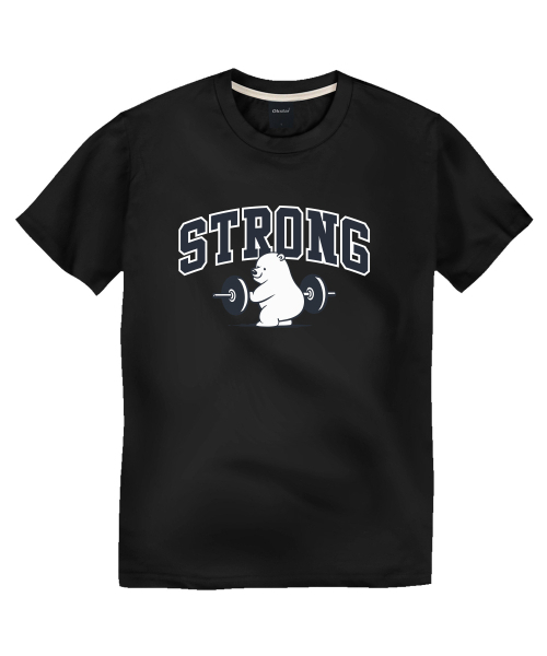 OKSTAR（オクスター）の「ライトコットン30番手ストロングクマ半袖Tシャツ（Tシャツ/カットソー・レディース・ブラック/ホワイト・2XL/LARGE/X-LARGE/MEDIUM/SMALL/4XL/3XL）」の3枚目の写真