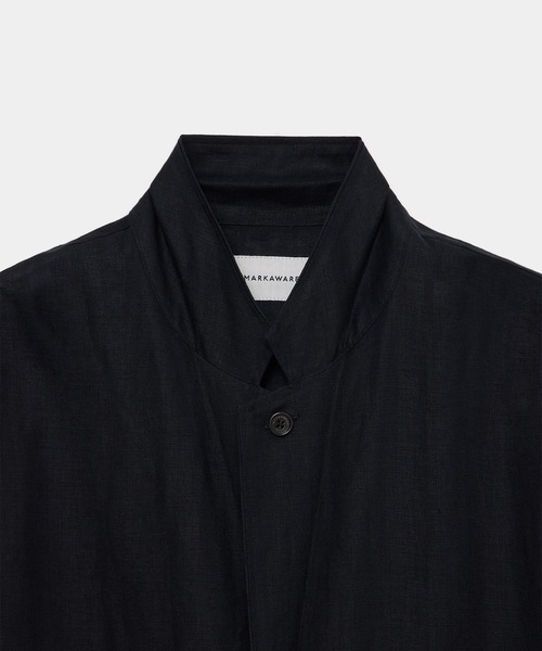 markaware(マーカウェア)の「【MARKAWARE/マーカウェア】SHIRT JACKET/(清涼・軽量)/ヘンプ細布 /シャツジャケット(テーラードジャケット・メンズ・ライトベージュ/ブラック・2/1)」の6枚目の写真