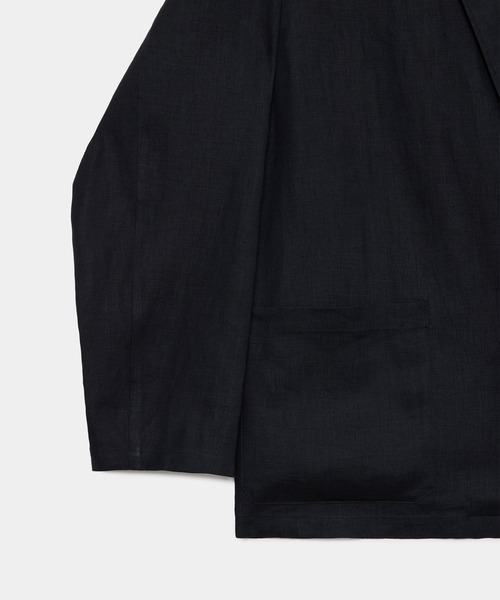 markaware(マーカウェア)の「【MARKAWARE/マーカウェア】SHIRT JACKET/(清涼・軽量)/ヘンプ細布 /シャツジャケット(テーラードジャケット・メンズ・ライトベージュ/ブラック・2/1)」の7枚目の写真