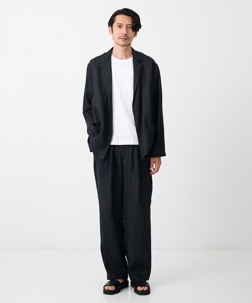 markaware(マーカウェア)の「【MARKAWARE/マーカウェア】SHIRT JACKET/(清涼・軽量)/ヘンプ細布 /シャツジャケット(テーラードジャケット・メンズ・ライトベージュ/ブラック・2/1)」の11枚目の写真