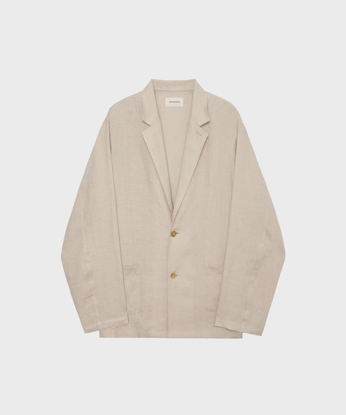markaware(マーカウェア)の「【MARKAWARE/マーカウェア】SHIRT JACKET/(清涼・軽量)/ヘンプ細布 /シャツジャケット(テーラードジャケット・メンズ・ライトベージュ/ブラック・2/1)」の21枚目の写真
