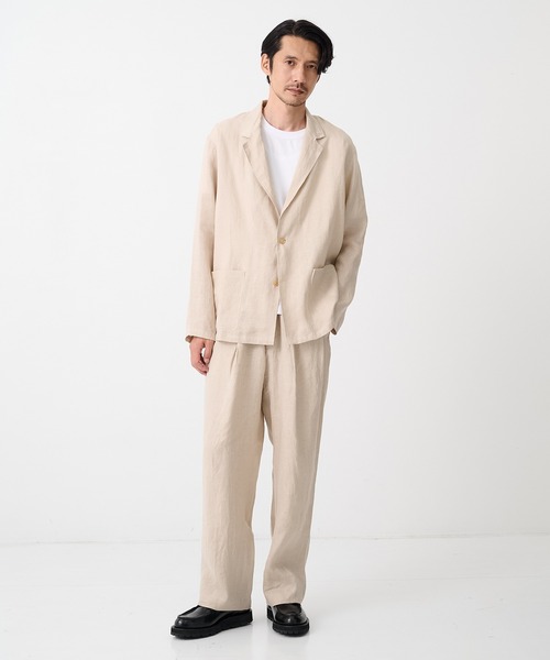 markaware(マーカウェア)の「【MARKAWARE/マーカウェア】SHIRT JACKET/(清涼・軽量)/ヘンプ細布 /シャツジャケット(テーラードジャケット・メンズ・ライトベージュ/ブラック・2/1)」の19枚目の写真