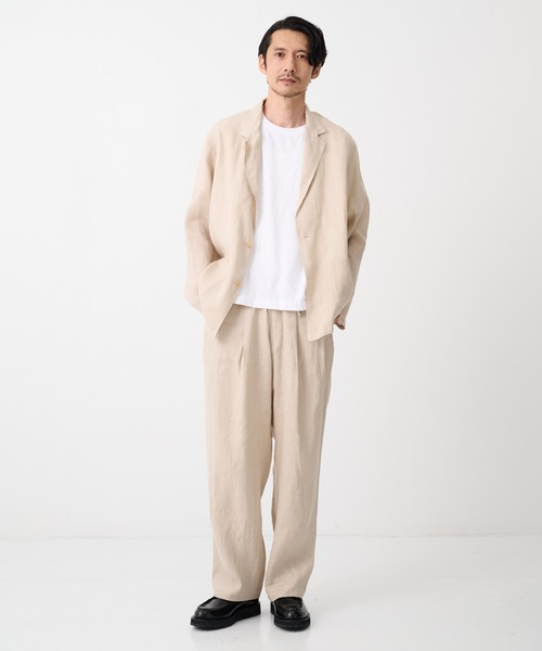 markaware(マーカウェア)の「【MARKAWARE/マーカウェア】SHIRT JACKET/(清涼・軽量)/ヘンプ細布 /シャツジャケット(テーラードジャケット・メンズ・ライトベージュ/ブラック・2/1)」の17枚目の写真