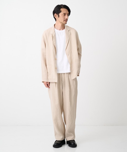 markaware(マーカウェア)の「【MARKAWARE/マーカウェア】SHIRT JACKET/(清涼・軽量)/ヘンプ細布 /シャツジャケット(テーラードジャケット・メンズ・ライトベージュ/ブラック・2/1)」の18枚目の写真