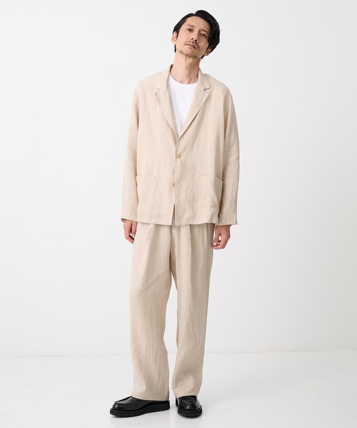 markaware(マーカウェア)の「【MARKAWARE/マーカウェア】SHIRT JACKET/(清涼・軽量)/ヘンプ細布 /シャツジャケット(テーラードジャケット・メンズ・ライトベージュ/ブラック・2/1)」の20枚目の写真