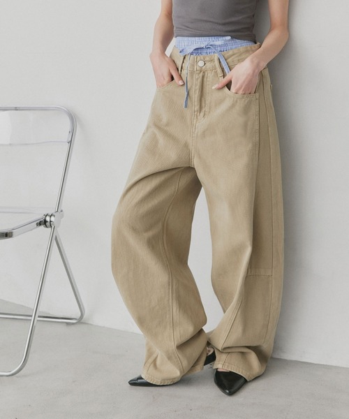 ad thie(アドティエ)の「アソート サッカーハーフパンツ(その他パンツ・レディース・ブルー系1/アイボリー系/ブラウン系/ベージュ系2/ベージュ系1/グリーン系・FREE)」の11枚目の写真