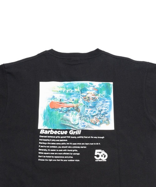 CAPTAIN STAG(キャプテンスタッグ)の「50th CAPTAIN STAG T-Shirt(BBQグリル)(Tシャツ/カットソー・メンズ・ブラック/ホワイト・X-LARGE/SMALL/LARGE/MEDIUM)」の13枚目の写真