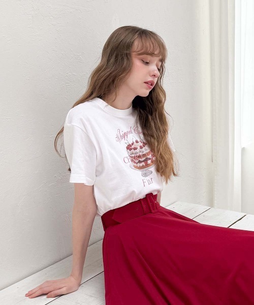 F i.n.t(フィント)の「スウィーツプリントTシャツ/fint フィント(Tシャツ/カットソー・レディース・アイボリー系2/アイボリー系1/ホワイト系3/ホワイト系2/ホワイト系1/アイボリー系3・FREE)」の19枚目の写真