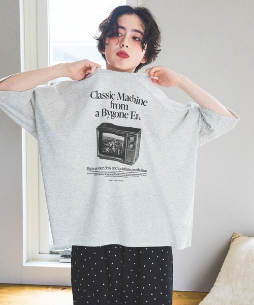 niko and...(ニコアンド)の「アソートフォトBIGTシャツ(Tシャツ/カットソー・レディース・ネイビー/オフホワイト/チャコール/ナチュラル・LARGE/MEDIUM)」の4枚目の写真