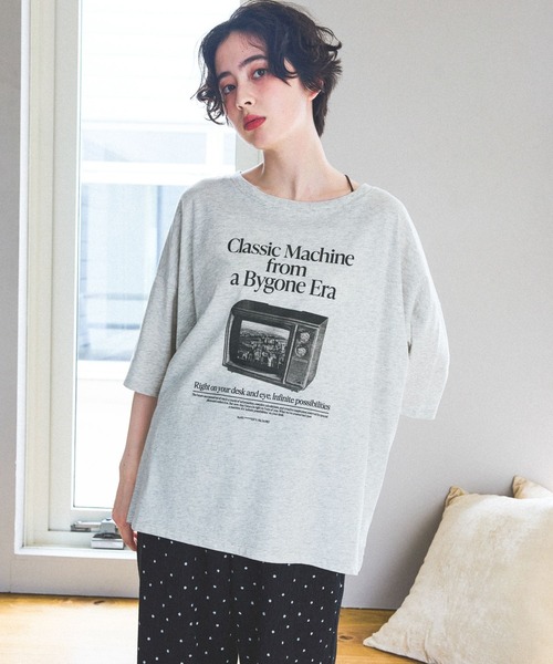 niko and...(ニコアンド)の「アソートフォトBIGTシャツ(Tシャツ/カットソー・レディース・ネイビー/オフホワイト/チャコール/ナチュラル・LARGE/MEDIUM)」の14枚目の写真