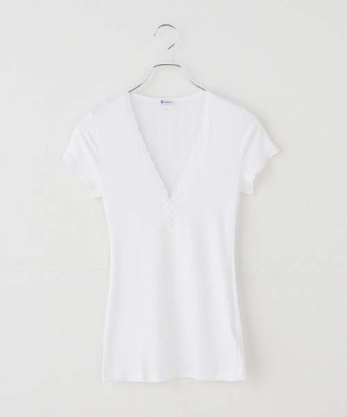 IENA LA BOUCLE(イエナラブークル)の「schiesser シーサー AGATHE shirt(Tシャツ/カットソー・レディース・ブラック/ホワイト・FREE)」の2枚目の写真