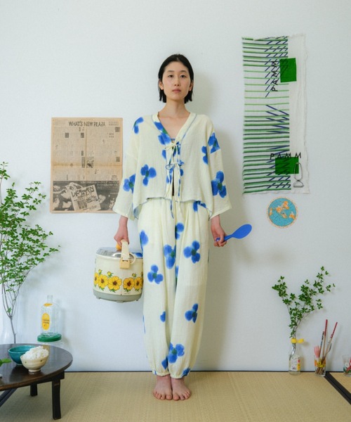 PAMM(パム)の「庭の花のもんぺパンツ(その他パンツ・レディース・ブルー系/グリーン系・2/1)」の12枚目の写真