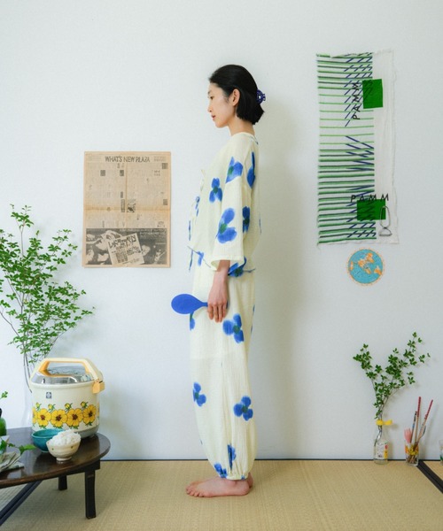 PAMM(パム)の「庭の花のもんぺパンツ(その他パンツ・レディース・ブルー系/グリーン系・2/1)」の13枚目の写真