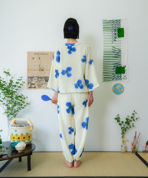 PAMM(パム)の「庭の花のもんぺパンツ(その他パンツ・レディース・ブルー系/グリーン系・2/1)」の14枚目の写真