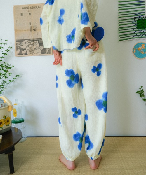 PAMM(パム)の「庭の花のもんぺパンツ(その他パンツ・レディース・ブルー系/グリーン系・2/1)」の6枚目の写真