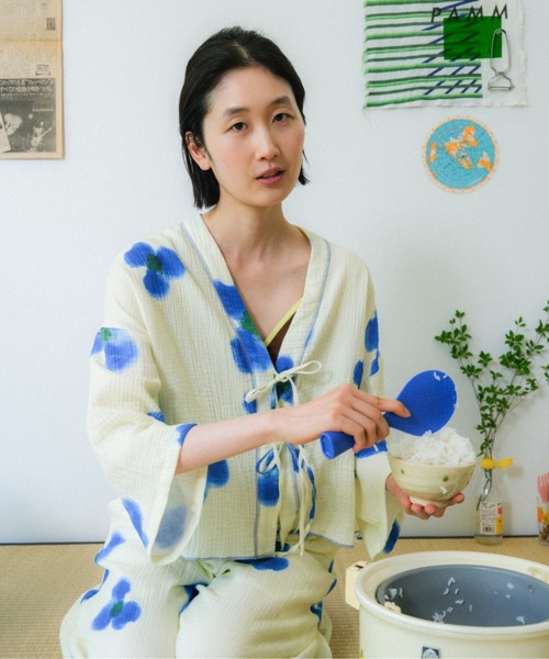 PAMM(パム)の「庭の花のもんぺパンツ(その他パンツ・レディース・ブルー系/グリーン系・2/1)」の10枚目の写真