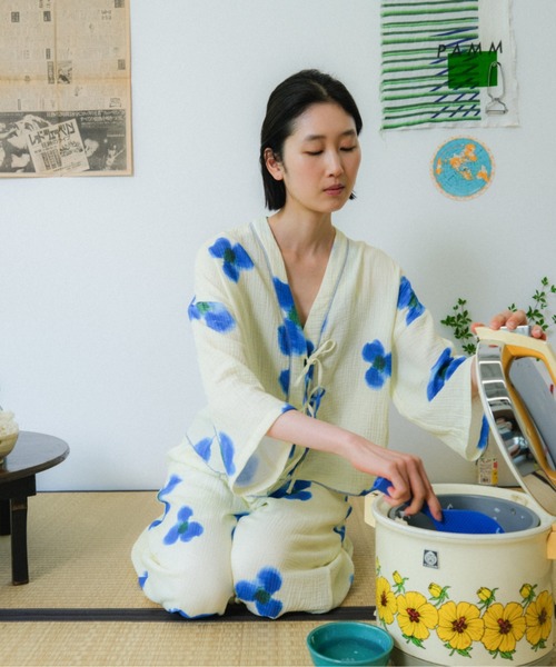 PAMM(パム)の「庭の花のもんぺパンツ(その他パンツ・レディース・ブルー系/グリーン系・2/1)」の11枚目の写真