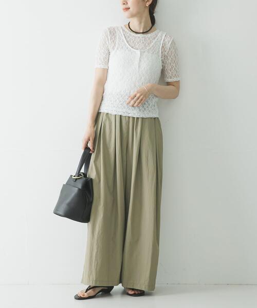 URBAN RESEARCH(アーバンリサーチ)の「ストレッチレースコンパクトTシャツ(Tシャツ/カットソー・レディース・ブラック・FREE)」の6枚目の写真
