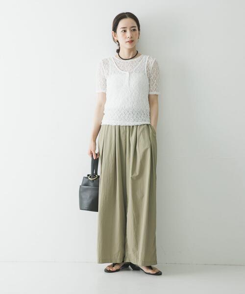 URBAN RESEARCH(アーバンリサーチ)の「ストレッチレースコンパクトTシャツ(Tシャツ/カットソー・レディース・ブラック・FREE)」の7枚目の写真