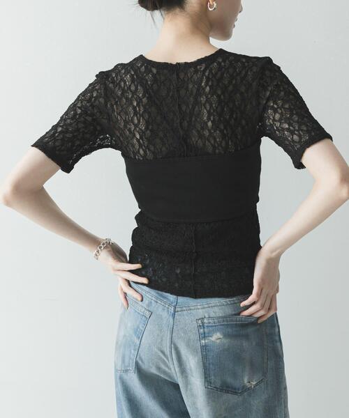 URBAN RESEARCH(アーバンリサーチ)の「ストレッチレースコンパクトTシャツ(Tシャツ/カットソー・レディース・ブラック・FREE)」の13枚目の写真