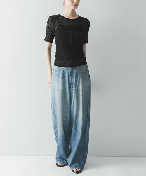 URBAN RESEARCH(アーバンリサーチ)の「ストレッチレースコンパクトTシャツ(Tシャツ/カットソー・レディース・ブラック・FREE)」の15枚目の写真