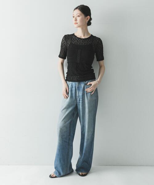 URBAN RESEARCH(アーバンリサーチ)の「ストレッチレースコンパクトTシャツ(Tシャツ/カットソー・レディース・ブラック・FREE)」の16枚目の写真