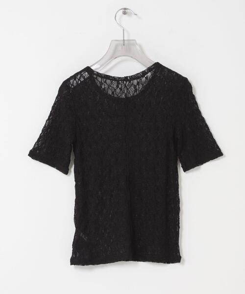 URBAN RESEARCH(アーバンリサーチ)の「ストレッチレースコンパクトTシャツ(Tシャツ/カットソー・レディース・ブラック・FREE)」の20枚目の写真