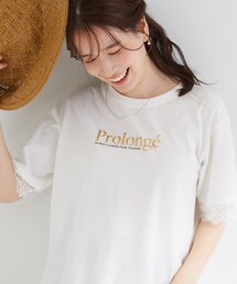 SHOO・LA・RUE | 【ひんやり/UV/S-LL】柄アソート お袖レースが旬顔 上品に決まる大人Tシャツ(Tシャツ/カットソー)