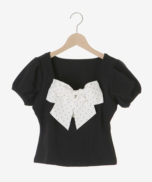 MAJESTIC LEGON(マジェスティックレゴン)の「ビッグリボンレイヤードトップス(Tシャツ/カットソー・レディース・ピンク/ブラック系その他/グレー/グレー系その他・MEDIUM)」の21枚目の写真