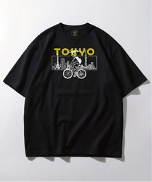 Leyline | 【Leyline】stroll-smith-tokyo tee / サイクリングデザイン ビッグシルエットTシャツ(Tシャツ/カットソー)