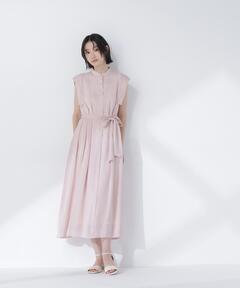 セール】〈canami〉配色ステッチラッフル袖ワンピース（ワンピース