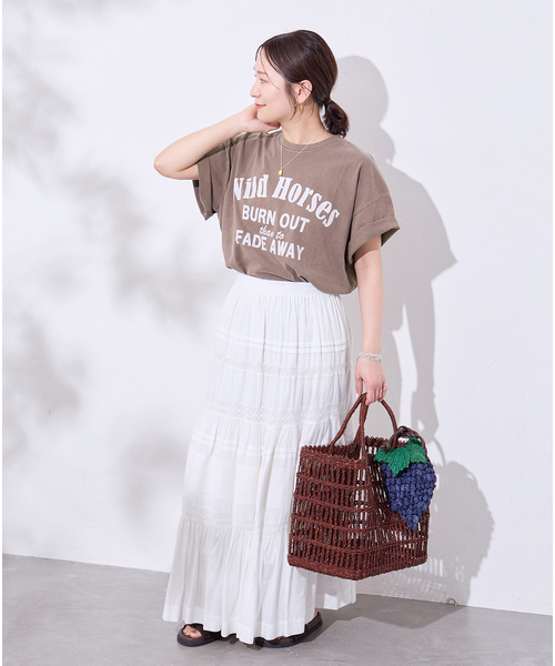 JOURNAL STANDARD(ジャーナルスタンダード)の「《追加4》ラウンドヘムピグメントT(Tシャツ/カットソー・レディース・サックスブルー/チョコ/ベージュ/ホワイト系その他・FREE)」の12枚目の写真