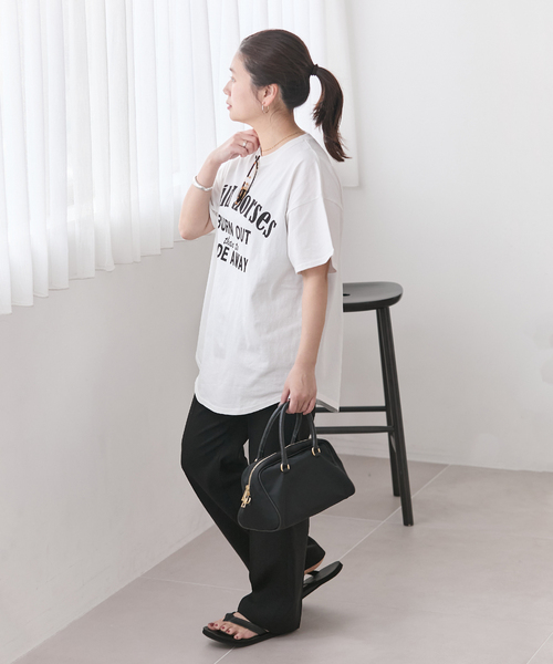 JOURNAL STANDARD(ジャーナルスタンダード)の「《追加4》ラウンドヘムピグメントT(Tシャツ/カットソー・レディース・サックスブルー/チョコ/ベージュ/ホワイト系その他・FREE)」の16枚目の写真