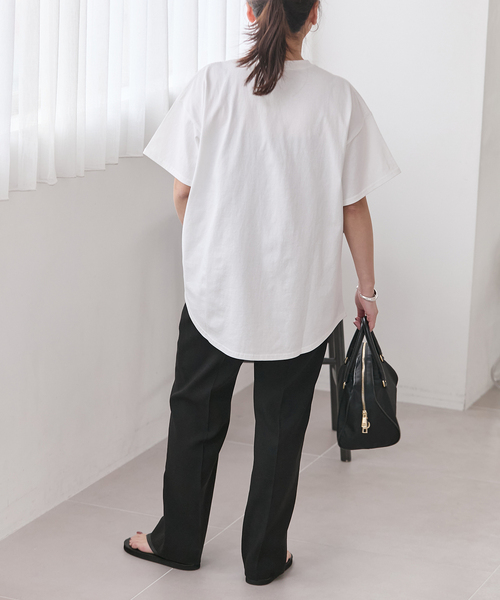 JOURNAL STANDARD(ジャーナルスタンダード)の「《追加4》ラウンドヘムピグメントT(Tシャツ/カットソー・レディース・サックスブルー/チョコ/ベージュ/ホワイト系その他・FREE)」の19枚目の写真