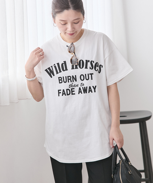 JOURNAL STANDARD(ジャーナルスタンダード)の「《追加4》ラウンドヘムピグメントT(Tシャツ/カットソー・レディース・サックスブルー/チョコ/ベージュ/ホワイト系その他・FREE)」の21枚目の写真