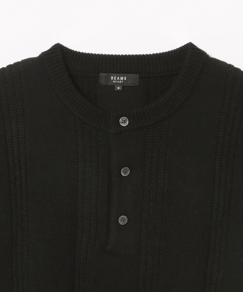 BEAMS HEART（ビームスハート）の「針抜き ヘンリーネック ニット（ニット/セーター・メンズ・ブラウン/ブラック・SMALL/MEDIUM/LARGE）」の14枚目の写真