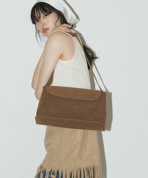 KBF(ケイビーエフ)の「サイドアシンメトリーショルダーBAG(ショルダーバッグ・レディース・ダークブラウン/キャメル・ONE)」の13枚目の写真