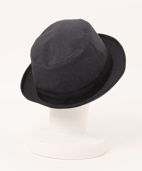 OVERRIDE（オーバーライド）の「OVERRIDE  WOOL LIKE FEDORA / オーバーライド（ハット・メンズ・ダークグレー/ネイビー・59cm/61cm）」の3枚目の写真