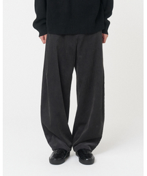 Corduroy curved pants CHARCOAL