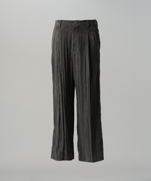 MAISON SPECIAL(メゾンスペシャル)の「《UNISEX》ドレープフィブリルプライムワイドワンタックスラックス/Drape Fibrillated Prime-Wide One-tuck Slacks【MAISON SPECIAL/メゾンスペシャル】■セットアップ対応■(スラックス・メンズ・ネイビー/ブラック/パープル/グレイッシュベージュ・0/1/2)」の10枚目の写真