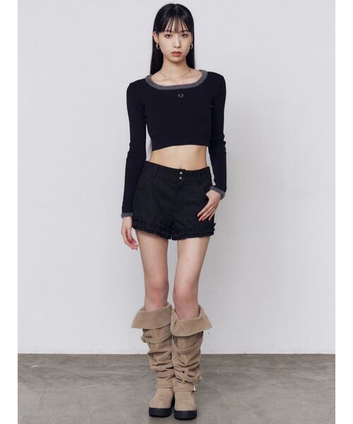 EMODA(エモダ)の「ヘムフリルショートパンツ(その他パンツ・レディース・ブラック/ブラウン/グレー・SMALL/MEDIUM)」の15枚目の写真