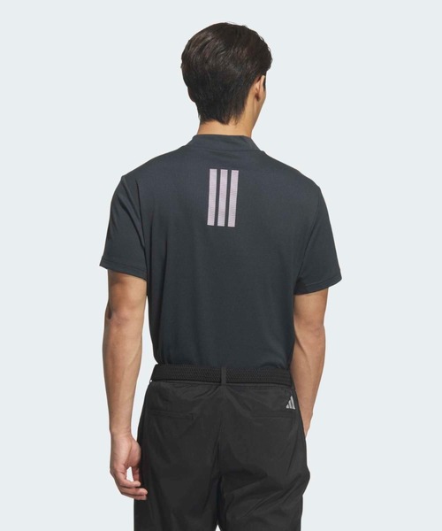 adidas（アディダス）の「モックネック 半袖ポロシャツ【adidas Golf/アディダスゴルフ】（ポロシャツ・メンズ・ブラック・SMALL/MEDIUM/LARGE/X-LARGE/XX-LARGE/3XL）」の2枚目の写真