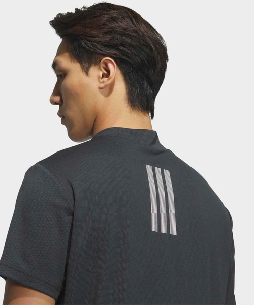 adidas（アディダス）の「モックネック 半袖ポロシャツ【adidas Golf/アディダスゴルフ】（ポロシャツ・メンズ・ブラック・SMALL/MEDIUM/LARGE/X-LARGE/XX-LARGE/3XL）」の6枚目の写真