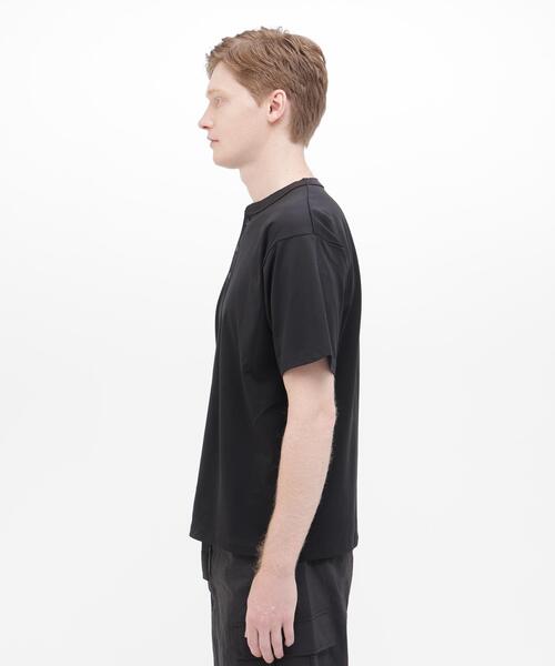 AVIREX(アヴィレックス)の「《URBAN GEAR》HEAT SHIELD HENLEY NECK T-SHIRT / アーバンギア ヒートシールド ヘンリーネック 半袖Tシャツ / AVIREX / アヴィレックス(Tシャツ/カットソー・メンズ・ホワイト/ブラック・MEDIUM/XX-LARGE/X-LARGE/LARGE)」の5枚目の写真